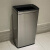 不锈钢垃圾桶30L大容量走廊公司电梯洗手间敞口无盖擦手纸 40升砂银钢 长40*宽26*高72cm
