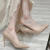 BCOK漆皮高跟鞋裸色细跟纯欲裸色高跟鞋女细跟2023新款时尚百搭尖头 裸粉色7厘米跟稳 38