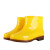 安先达雨鞋 短筒水鞋 户外防滑胶鞋 耐磨雨靴 洗车雨靴 黄色 42 