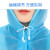 宁斯福 WJ230916-5 EVA长款带帽雨衣环保时尚半透明磨砂非一次性雨披 加厚款常规袖口（蓝色） 均码 