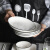 雅空碗碟套装家用碗筷陶瓷北欧盘子菜盘吃饭碗2022新款餐具组合汤面碗 北欧黑线北欧黑线4.5英寸碗10只