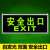 安全出口带电池的安全出口指示牌灯自带蓄电池发光免接电充电应急 自发光 双面 安全出口