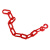 工百利 隔离警示链条工业工程安全锁具红色塑料挂锁链