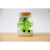 MOJY幸福海藻球微景观生态瓶创意迷你植物桌面玻璃瓶天然水培球藻盆栽 150ml宝石蓝(带灯) 包括1颗1岁球球