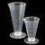 顶郝 PP三角量杯 三角杯 刻度杯塑料量杯 刻度量杯透明杯 容量杯实验室耗材 50ML（1个） 
