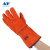 友盟（AP）AP-2103 锈橙色烧焊手套 电焊手套焊工手套 L码 长35CM 1副 