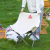 匹克月亮椅 户外折叠椅子便携式超轻露营沙滩椅钓鱼凳子靠背马扎 米白色