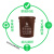 上海垃圾分类垃圾桶大号干垃圾湿垃圾户外圆形咖啡色棕色厨房物业 蓝色160升有盖可回收