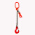 力虎王 起重链条吊索具可调节长短G80级猛钢链条组合成套索具带调节链 3吨1腿5米 
