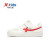 特步（XTEP）儿童童鞋男女童小中大童时尚潮流运动板鞋 帆白/浅猩红 34码