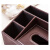 海斯迪克 酒店多功能皮革纸巾盒 客房遥控器抽纸收纳盒 棕色 HKTA-16