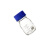企桥蓝盖试剂瓶丝口广口化学螺旋口密封试剂瓶刻度取样瓶实验室茶色/透明 蓝盖试剂瓶 100ml透明5个装
