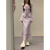 宛四胖妹妹秋季大码女装洋气显瘦套装温柔系穿搭女2023新款韩版设计感 紫色半身裙 S 建议80-95斤
