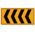 鹿凌青 可折叠交通安全标示牌道路反光施工牌 黄底左导向100*50cm(普通款）
