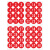 豪思克普 PVC数字贴纸 8cm防水防晒号码贴 圆形红色编号自带背胶 比赛选手餐桌序号标签