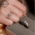 莫桑石钻戒999足银一对男女款结婚情侣对戒仿真钻石求婚戒指礼物 从一而终对戒