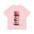 巾玖KK pink原创美式甜酷甜甜圈字母印花短袖t恤女夏季宽松复古情侣 黑色 XL