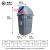 日曌垃圾桶大号户外摇盖式商用长方形加厚塑料厨房卫生间废纸桶 60L灰色废纸桶