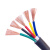 竹江电线电缆  RVV5*6平方国标5芯电源线 五芯多股无氧铜丝软护套线 黑色 100米/卷