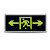 百士安 消防通道安全出口 自发光疏散应急指示灯悬挂夜荧光标志牌无需电源 双面双向