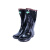 安全牌ZH001耐酸碱全橡胶靴防腐蚀防化学品安全雨靴劳保鞋黑色45码1双装