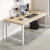 定制适用桌台式简易卧室书桌学生学习办公桌长方形工作台桌子 白橡木+白架140x50 1x1x1km