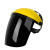 电焊面罩 防护面罩 头戴式焊帽 焊工面罩面屏 打磨防飞溅二氩 黄顶黑色屏(颜色深)