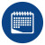 稳斯坦 （5个装）桌面物品定位贴定位标志标识6S5S蓝色办公规范标签标志 5*5cm 台历 W542