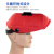 千惠侬红钢纸电焊帽头戴式电焊面罩翻盖式焊工焊接氩弧焊防火星眼 面罩+8号镜片（共3黑3白镜片）