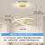 维诺亚2024新款餐厅吊灯餐桌吧台客厅主卧室吸顶灯具设计师现代简约艺术 2个圈单球-直径45厘米白光-58瓦