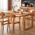 莫比恩餐桌北欧实木饭桌红橡木书桌樱桃木长桌客厅日式原木大板桌 红橡木：140X80X75 厚约5厘米 价格不含椅