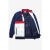 斐乐（FILA）斐乐男装运动夹克外套上衣滑雪服立领撞色保暖时尚百搭LM932952 001 BLACK/HARBOUR BLUE/WH L