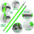 高压令克棒拉闸杆10kV伸缩绝缘杆电工防雨操作杆绿色变压器送电杆 35kV 3节4.5米防雨型 送包
