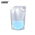 安赛瑞 自立吸嘴袋（10个装）实验室液体袋透明吸嘴包装袋试剂袋中药袋便携密封塑料打包袋1000ml斜嘴 601011