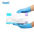 ANSELL安思尔 447X一次性丁腈橡胶手套 无粉加厚乳胶食品级餐饮检查防护 定做 蓝色 M码 100只/盒
