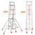 鸣固 加厚铝合金伸缩人字梯 工程户外升降阁楼梯 折叠收折腿梯子（升降梯6米）ZB2512