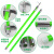 高压令克棒拉闸杆10kV伸缩绝缘杆电工防雨操作杆绿色变压器送电杆 35kV 3节4.5米 +包