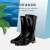 双安 BS001 PVC模压靴红叶PM95耐磨耐油食品靴雨鞋黑色44码1双装