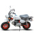 风感觉MINI小公猴子110cc摩托车迷你小街车复古弯梁踏板助力代步摩托车 白色 8寸轮+单座
