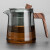 卡丝拉狄（Cathyladi） 泡茶壶玻璃茶具套装家用高档耐热茶杯功夫泡茶器茶水分离杯 灰玻《清平》茶壶+6把杯+胡桃亚克力