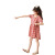 爱兰婷促销新款儿童夏季连衣裙纯棉公主裙女童修身中大童短袖童裙高级感 粉红格子装 110cm