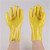 博尔格128浸塑手套防护工业手套耐酸碱劳保耐油（ND)黄色手套 黄色