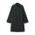 无印良品（MUJI）男式 不易沾水 立领大衣 长款外套 男士风衣春秋 ADB60C3A 黑色 L(175/100A)
