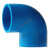 pvc弯头PVC弯头水管配件给水管90度上下水直角弯接头鱼缸管件40506332DMB 25mm蓝色