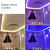 灯带LED灯条三色变光变色吊顶氛围装饰防水线条灯客厅卧室餐厅220 经济款三色80珠双排[暖+蓝+紫