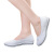 易美丽诺  LC0188 低帮白色护士平底坡跟软底帆布鞋女酒店医院美容院工作鞋  白色 37