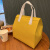 保温袋外卖专用打包铝箔商用一次性奶茶手提包装袋子定制 明黄色中号50个