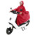 宏益飞 自行车雨衣 成人电动摩托车加厚加大有袖雨披牛津布雨披 深红色 均码两件装
