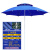 安达通 户外应急超大加厚遮阳防晒便携雨棚折叠双顶伞 3.1米加粗纤维骨宝蓝色