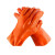 东亚手套807加厚工业橡胶，棉毛内衬，浸塑防水、耐油、耐酸碱、化工电镀用手套（ND）橘红色 橙色